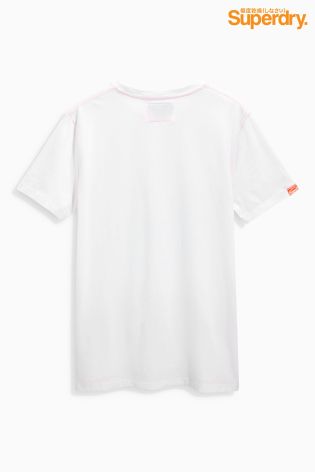 White Superdry Plain Pocket T-Shirt